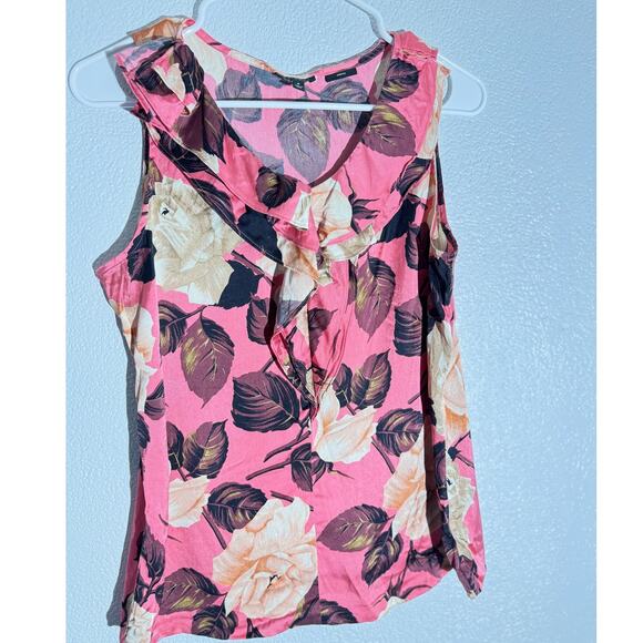 Talbots Women’s Size 6 Sleeveless Ruffle Floral Blouse size 6 - Picture 1 of 8
